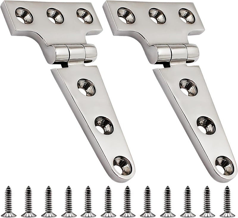 Laorde 316 Stainless Steel T Hinges Marine Grade Heavy Duty Boat Hatch Hinge Casting Cabinet Hardware Door Hinge with Screws - Image 1